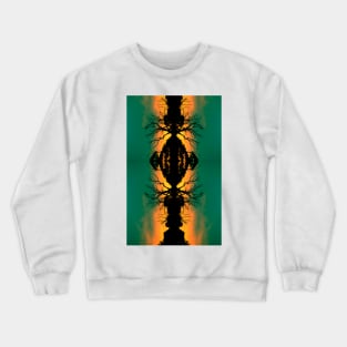 Big Dam Reflections Silhouette  - by Avril Thomas Crewneck Sweatshirt